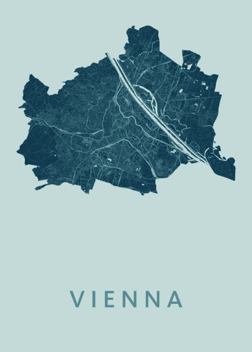 Vienna Stadskaart poster Mint