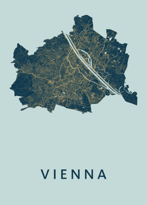 Vienna Stadskaart poster Prussian
