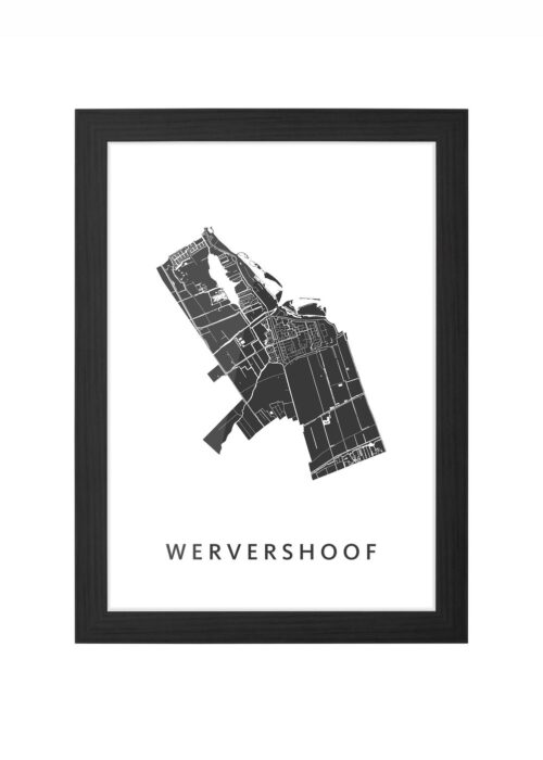 Wervershoof Ingelijst in Zwart lijst Kopen | Kunst in Kaart