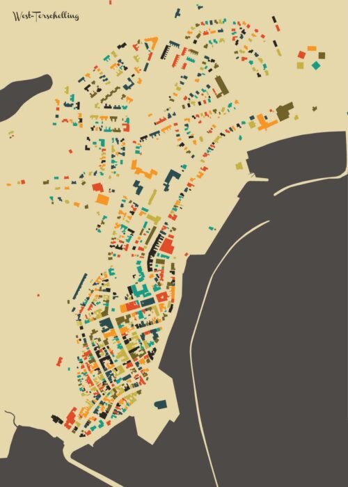 West-Terschelling Stadskaart Poster Kopen