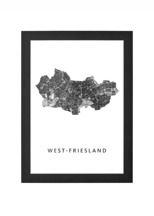 West-Friesland White Ingelijst in Zwart lijst Kopen | Kunst in Kaart