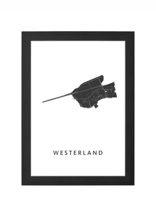 Westerland Ingelijst in Zwart lijst Kopen | Kunst in Kaart