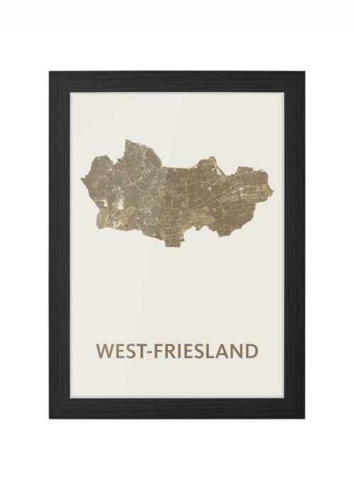 West-Friesland Gold Ingelijst in Zwart lijst Kopen | Kunst in Kaart