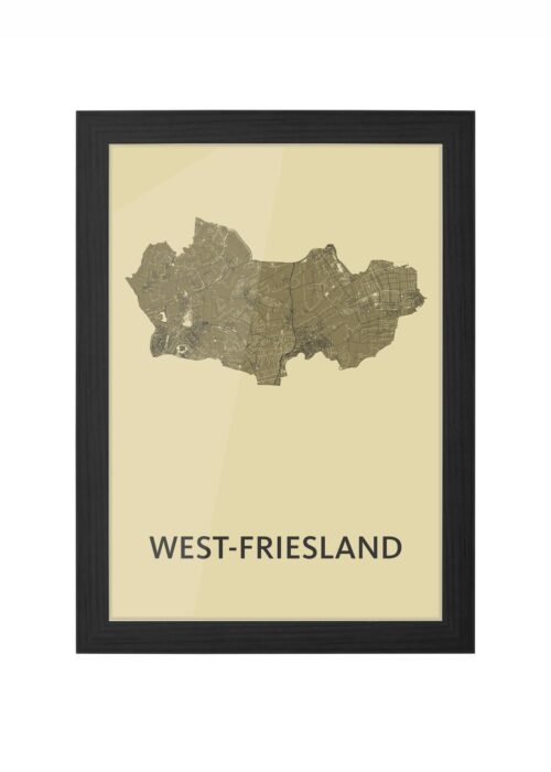 West-Friesland GoldenRod Ingelijst in Zwart lijst Kopen | Kunst in Kaart