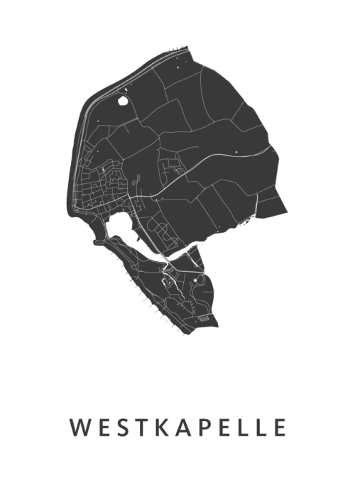 Westkapelle Stadskaart - White
