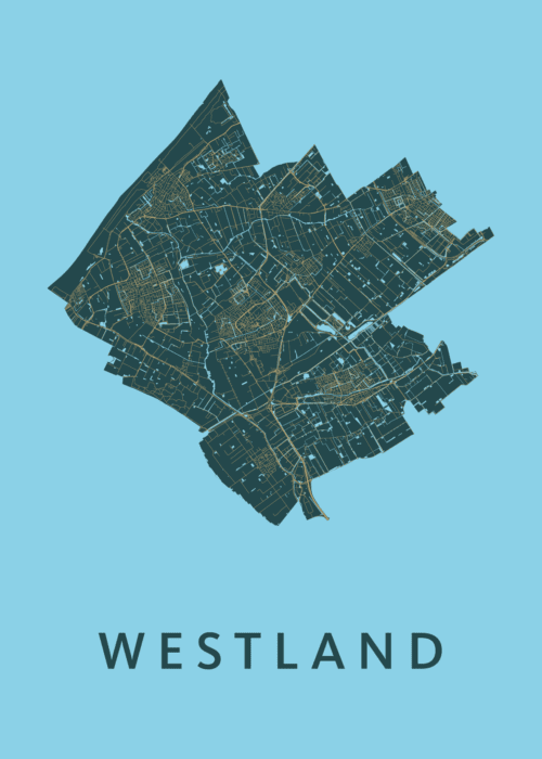 Westland Azure Stadskaart Poster Kopen