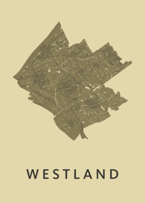 Westland GoldenRod Stadskaart Poster Kopen