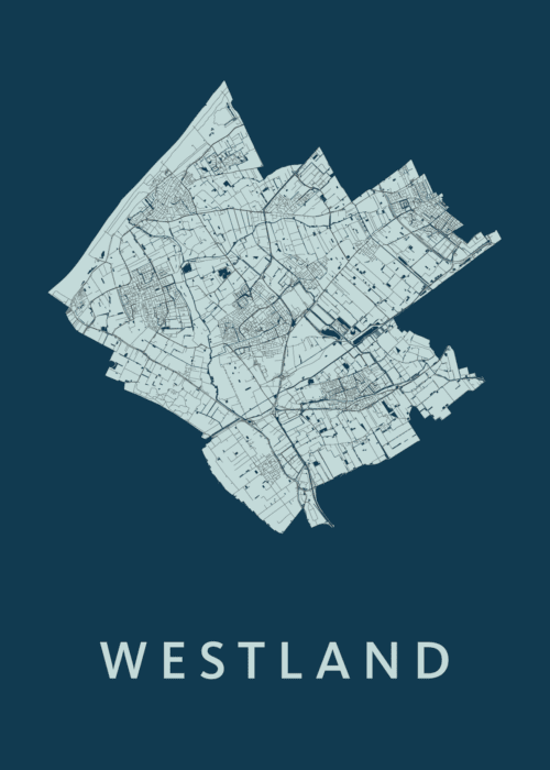 Westland Navy Stadskaart Poster Kopen