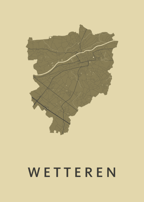 Wetteren GoldenRod Stadskaart Poster Kopen