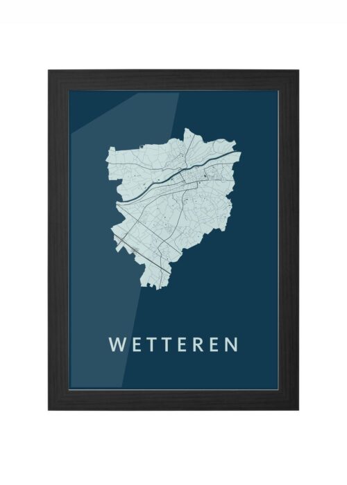 Wetteren Navy Ingelijst in Zwart lijst Kopen | Kunst in Kaart