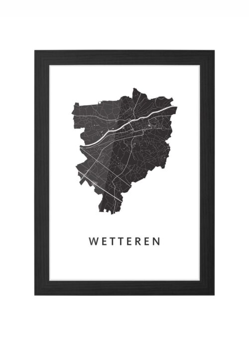 Wetteren White Ingelijst in Zwart lijst Kopen | Kunst in Kaart