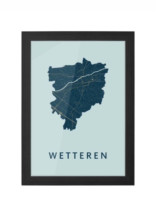 Wetteren Prussian Ingelijst in Zwart lijst Kopen | Kunst in Kaart