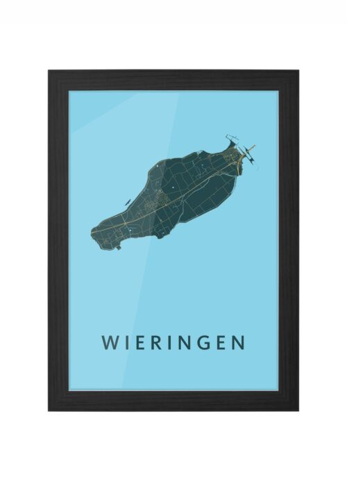 Wieringen Azure Ingelijst in Zwart lijst Kopen | Kunst in Kaart