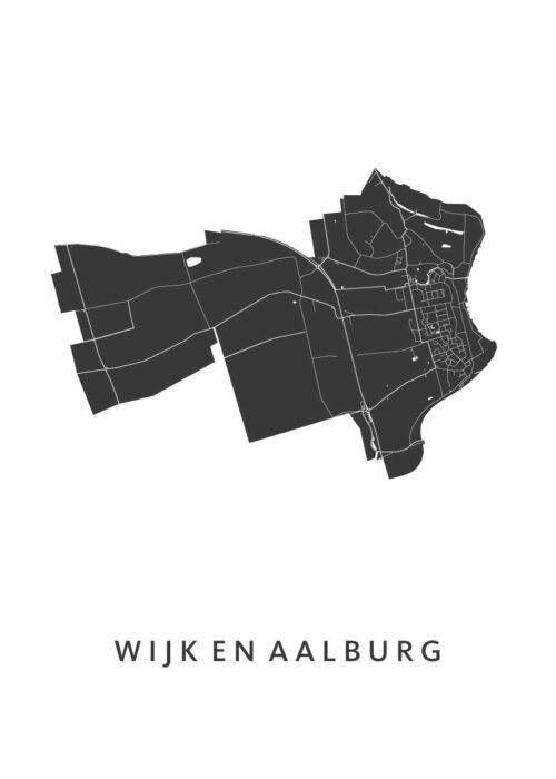 Wijk en Aalburg Kaart Poster