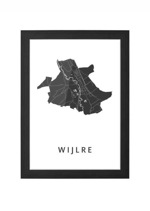 wijlre stadskaart poster ingelijst in zwarte lijst