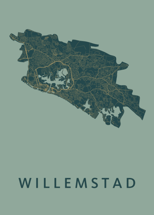 Willemstad Stadskaart - Amazon poster