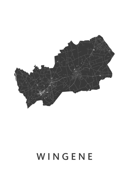 Wingene Kaart Poster