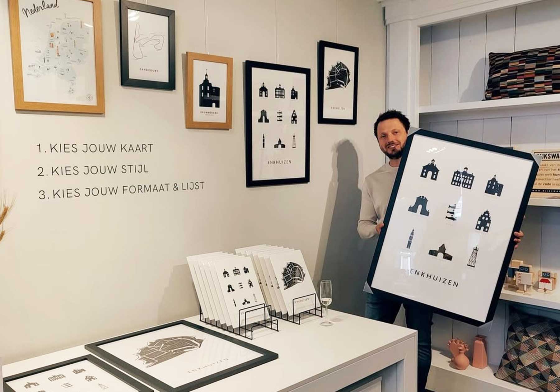 Winkelverkoop Kunst in Kaart