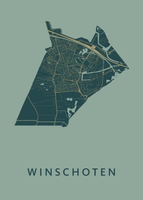 Winschoten Stadskaart poster Amazon