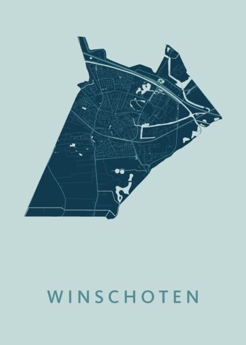 Winschoten Stadskaart poster Mint