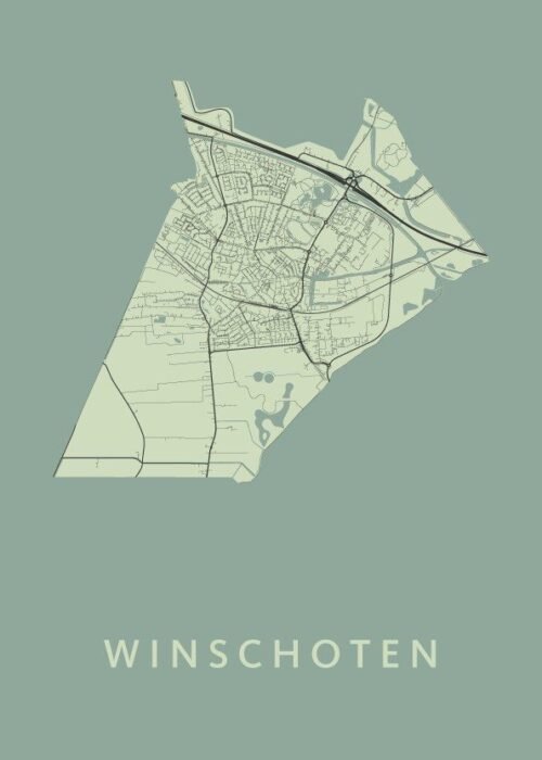 Winschoten Stadskaart poster Olive