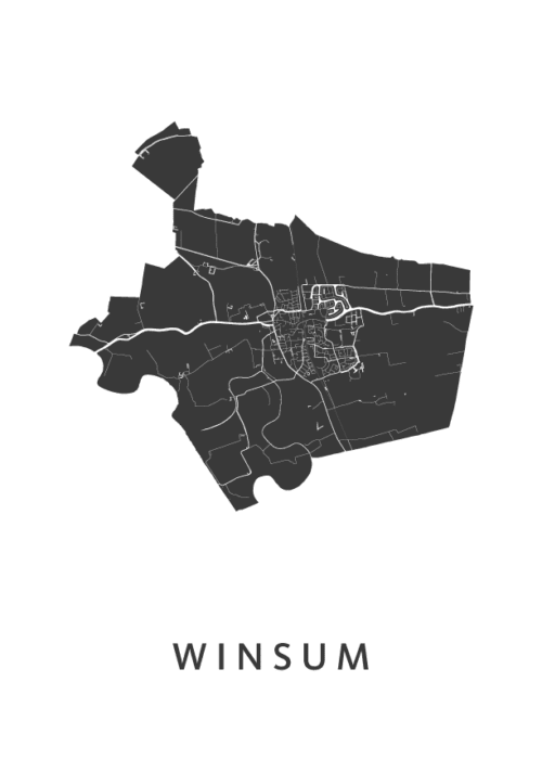 Winsum Stadskaart Poster