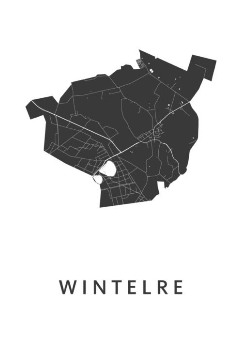 Wintelre White Stadskaart Poster | Kunst in Kaart