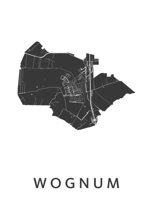 Wognum Kaart Poster