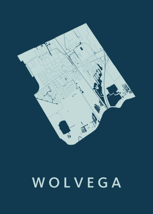 Wolvega Stadskaart poster Feldgrau