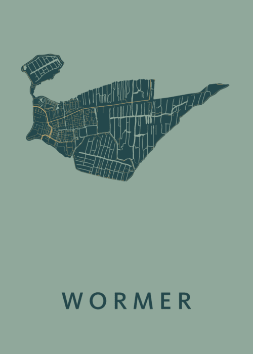 Wormer Stadskaart - Amazon poster