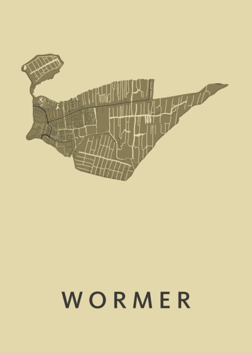 Wormer Goldenrod Stadskaart poster