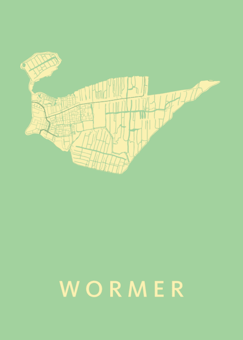 Wormer Stadskaart - Spring poster