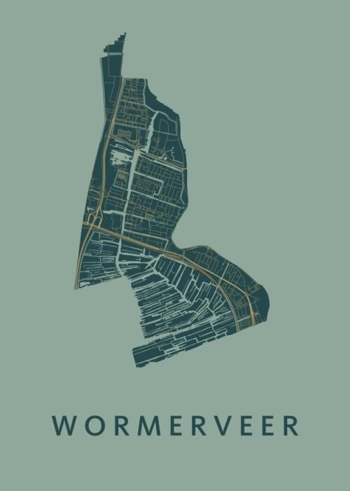 Wormerveer Stadskaart poster Amazon