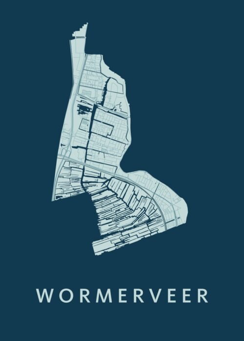 Wormerveer Stadskaart poster Feldgrau