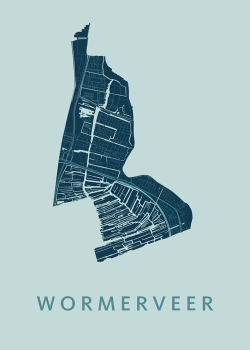 Wormerveer Stadskaart poster Mint