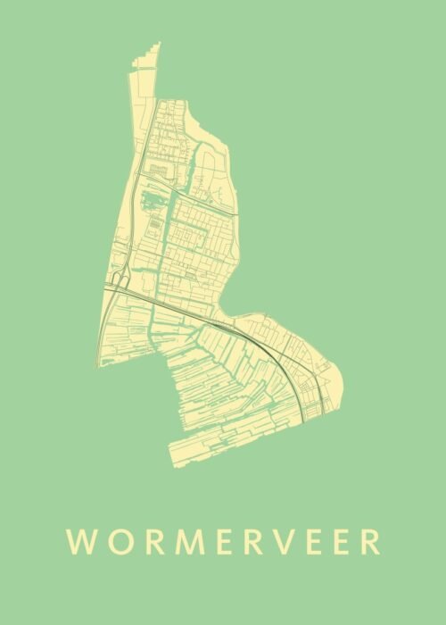 Wormerveer Stadskaart poster Spring