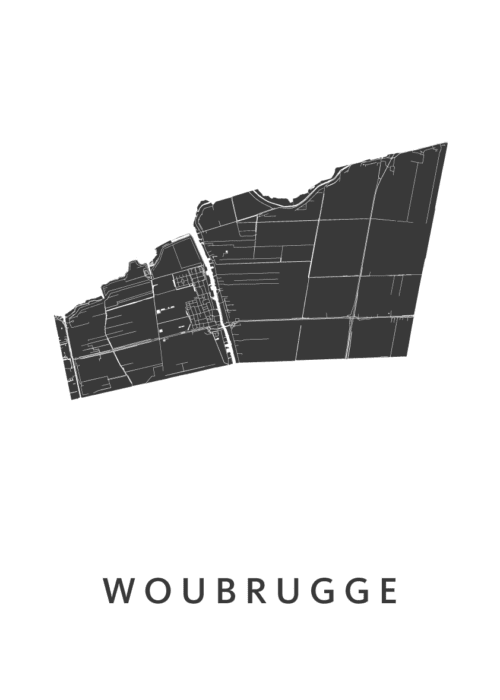Woubrugge Kaart Poster