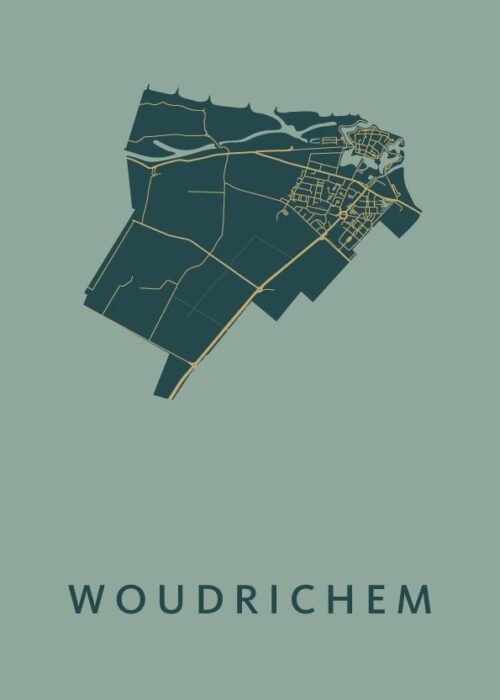 Woudrichem Stadskaart - Amazon poster