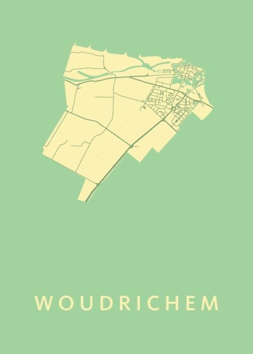 Woudrichem Stadskaart - Spring poster