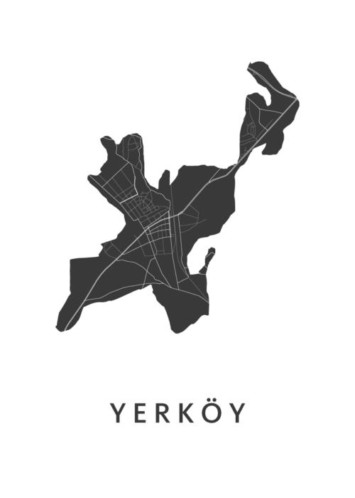 Yerköy Stadskaart poster | Kunst in Kaart