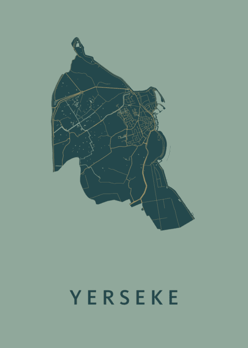 Yerseke Stadskaart poster Amazon