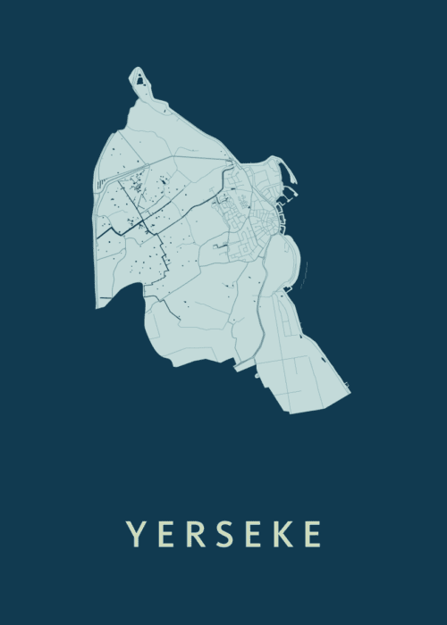 Yerseke Stadskaart poster