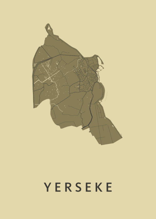 Yerseke Stadskaart poster