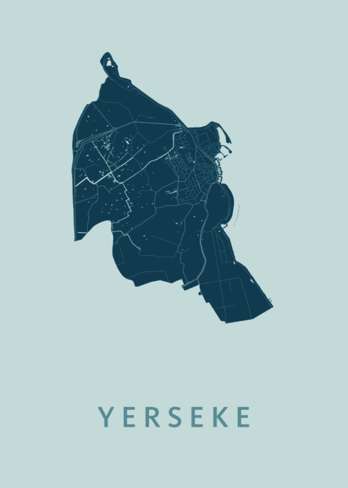 Yerseke Stadskaart poster Mint