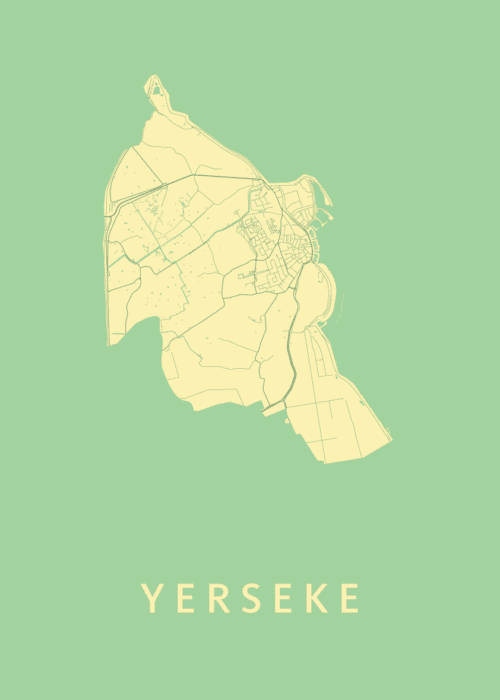 Yerseke Stadskaart poster Spring