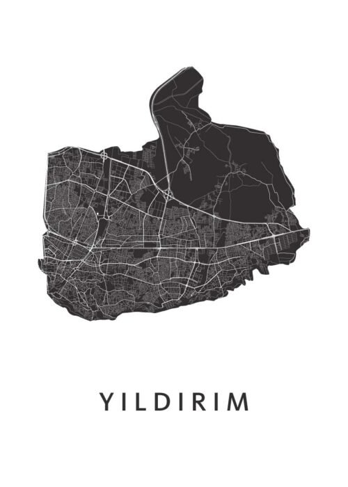 Yıldırım Stadskaart Poster Kopen