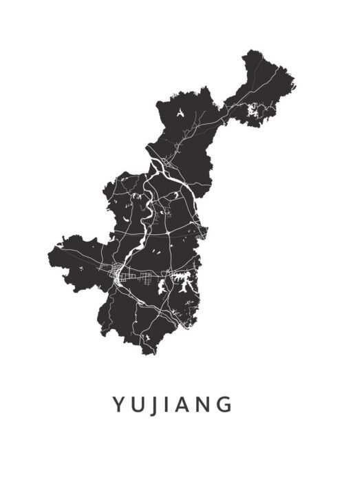 Yujiang Regiokaart Poster