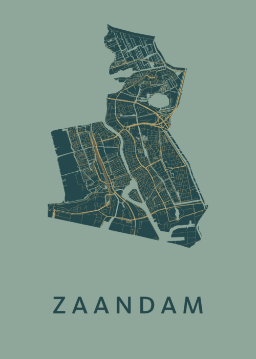 Zaandam Stadskaart - Amazon poster