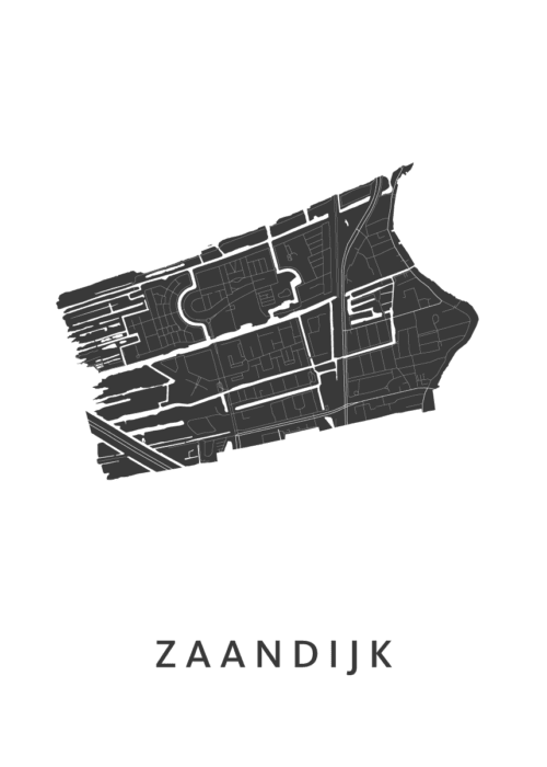 Zaandijk Kaart Poster