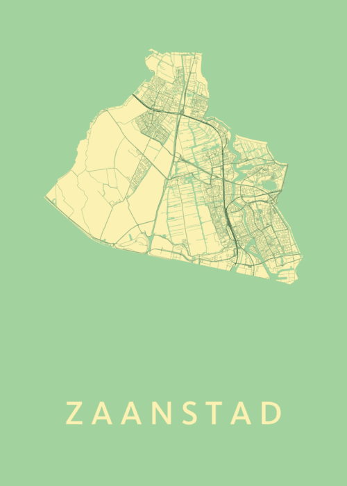 Zaanstad Stadskaart - Spring poster